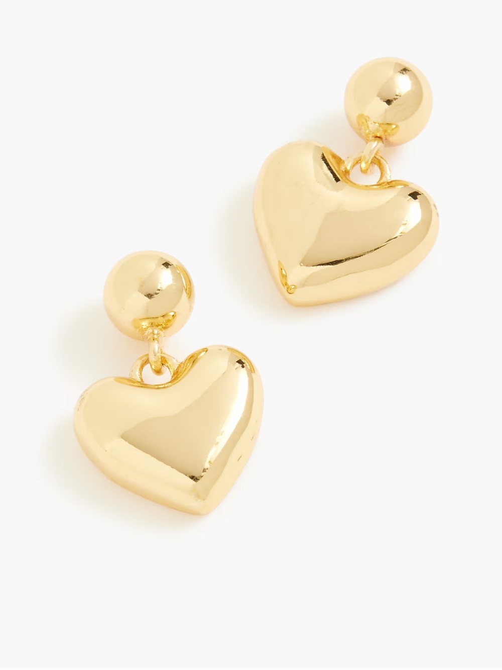 J. Crew Heart Drop Earrings